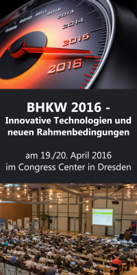 BHKW 2016 – Innovative Technologien und neue Rahmenbedingungen