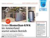 Erstes Biomethan-KWK im Ammerland startet seinen Betrieb